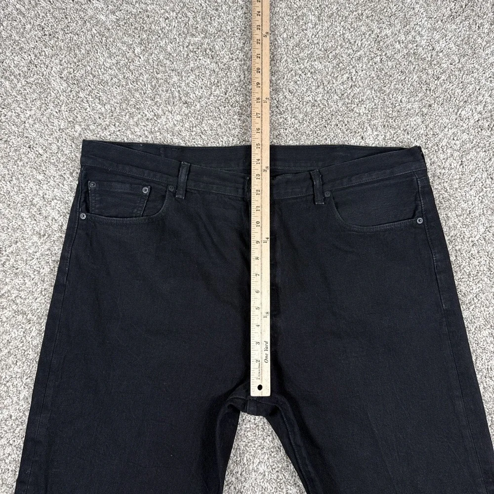 Levis Jeans Mens 42x32 Black 501XX Button Fly Straight Leg‎ Denim